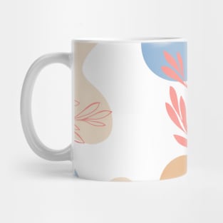 Abstract illustration with pink leaves Mug